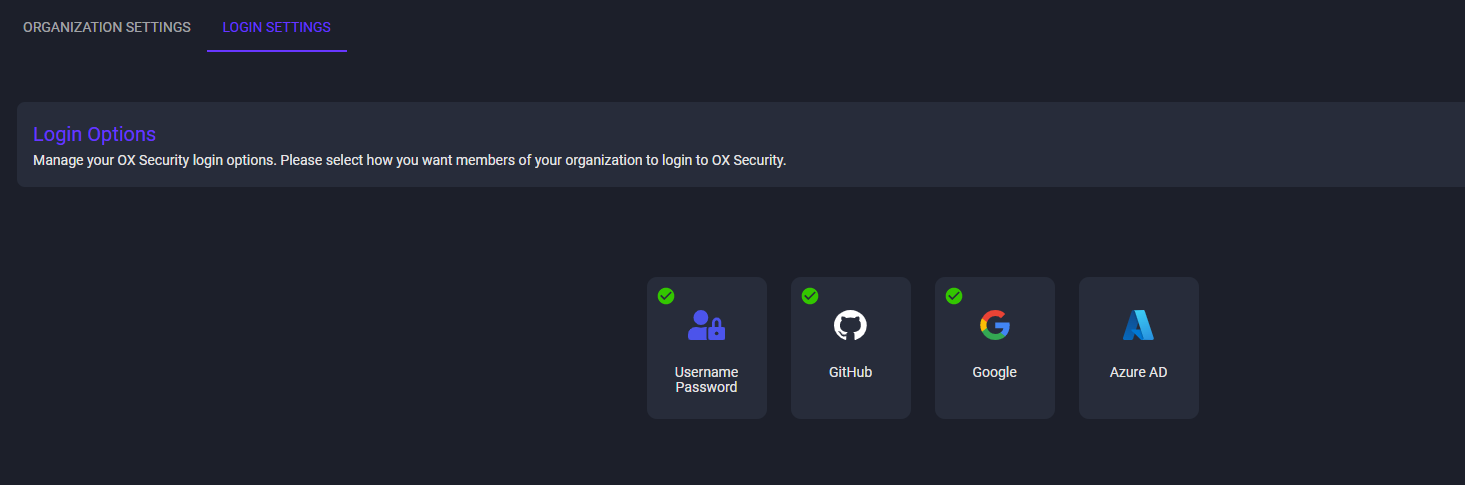 Login settings